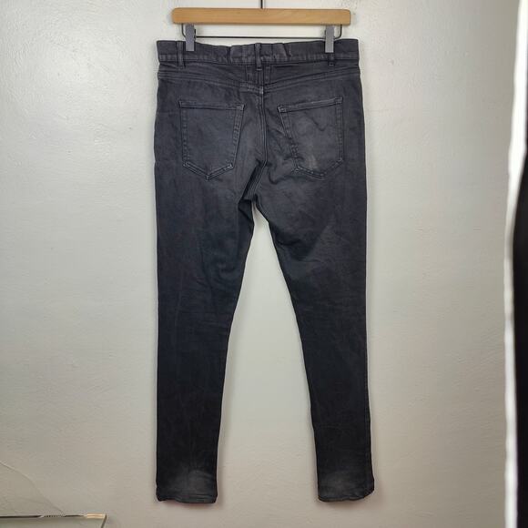 Saint Laurent Jeans Mens 32 Black Wash DO2 M/SK-LW Slim‎ Stretch Designer - Picture 7 of 13